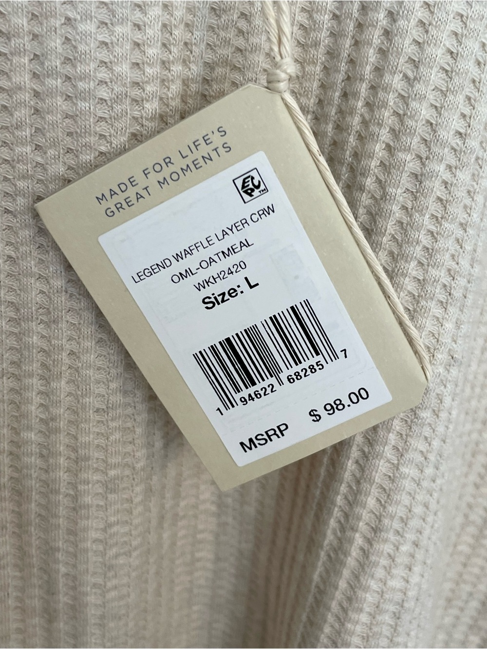 Faherty Cream Ribbed Crewneck Sweater - Women - Picture 4 of 5